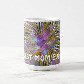 Floral Abstract fractal met roze en gouden beste m Koffiemok (Center)