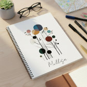 Floral abstract geometrical pattern notebook notitieboek