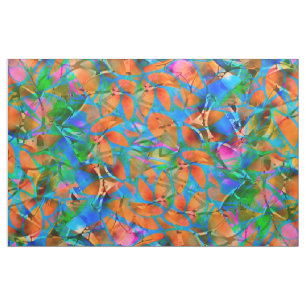 Floral Abstract Glas in lood Stof