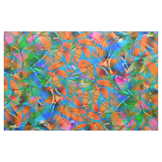 Floral Abstract Glas in lood Stof (Yard (91,4 cm))