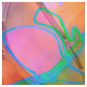 Floral Abstract Glas in lood Stof (Close Up)