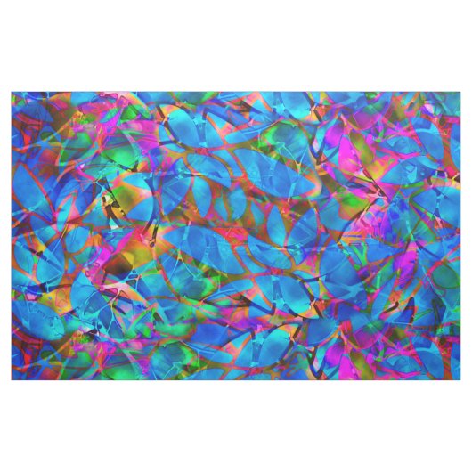 Floral Abstract Glas in lood Stof (Yard (91,4 cm))