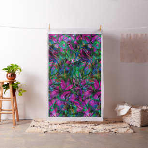 Floral Abstract Glas in lood Stof