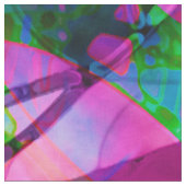 Floral Abstract Glas in lood Stof (Close Up)