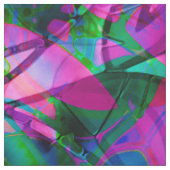 Floral Abstract Glas in lood Stof (Swatch)