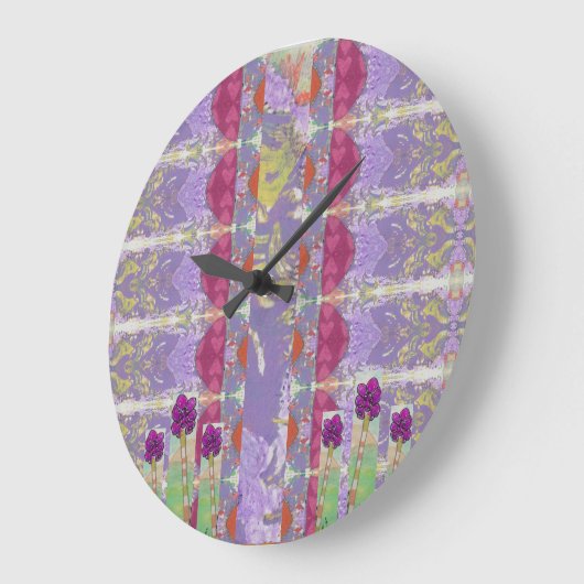 Floral Abstract Grote Klok (Hoek)