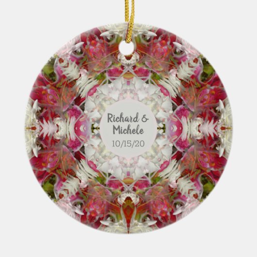 Floral Abstract Keepomwille Keramisch Ornament (Voorkant)