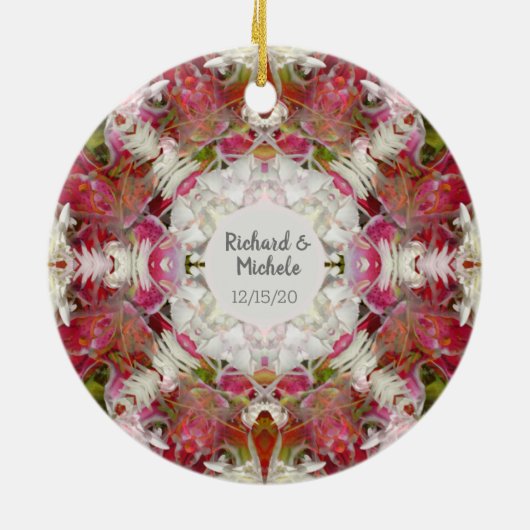 Floral Abstract Keepomwille Keramisch Ornament (Achterkant)