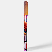 Floral Abstract Kunst Oranje Rode Blauwe Bloemen Case-Mate iPhone Case (Achterkant / Rechts)
