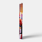 Floral Abstract Kunst Oranje Rode Blauwe Bloemen Case-Mate iPhone Case (Achterkant / Rechts)