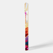 Floral Abstract Kunst Oranje Rode Blauwe Bloemen Case-Mate iPhone Case (Achterkant / Links)