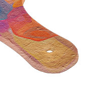 Floral Abstract Kunst Oranje Rode Blauwe Bloemen Snijplank (Hoek)