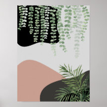 Floral Abstract Kunstminimalistisch modern uit het
