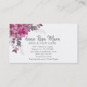 *~* Floral Abstract Moderne Waterverf Hygrangea Visitekaartje (Achterkant)
