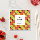 Floral Abstract Retro Patroon Aangepaste verjaarda Servet (Insitu)