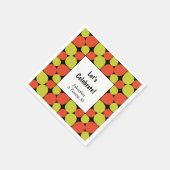 Floral Abstract Retro Patroon Aangepaste verjaarda Servet (Hoek)