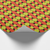 Floral Abstract Retro Patroon Cadeaupapier (Hoek)