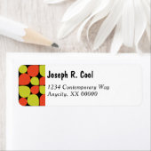 Floral Abstract Retro Patroon Etiket (Insitu)