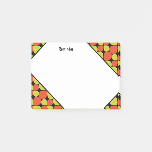 Floral Abstract Retro Patroon Post-it® Notes (Voorkant)