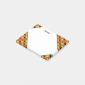 Floral Abstract Retro Patroon Post-it® Notes (Schuin)