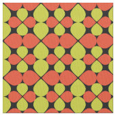 Floral Abstract Retro Patroon Stof (Close Up)