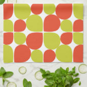 Floral Abstract Retro Patroon Theedoek (Gevouwen)