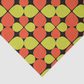 Floral Abstract Retro Patroon Tissuepapier (Detail)