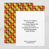 Floral Abstract Retropatroonevenement Kaart (Voorkant / Achterkant)