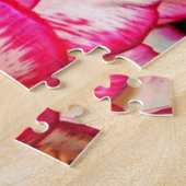 Floral Abstract Tulip Petals Flowers Pink White Legpuzzel (Zijkant)