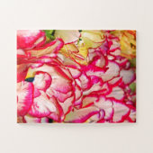 Floral Abstract Tulip Petals Flowers Pink White Legpuzzel (Horizontaal)