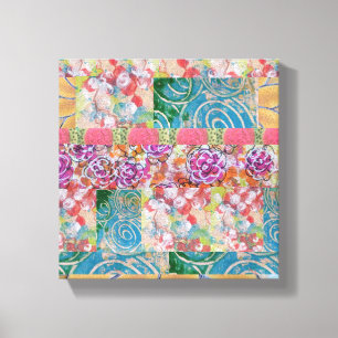 Floral Abstract uitgerekt canvas Afdruk