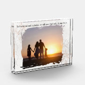 Floral Abstract w/ Bible Verse Custom Photo Block Fotoblokken (Links)