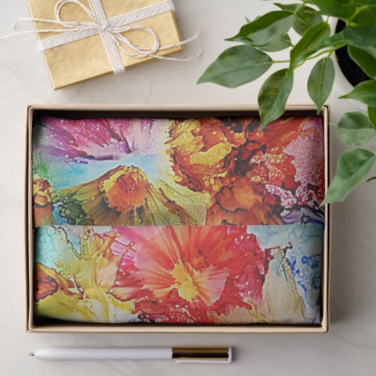 Floral Abstract Weefselpapier Tissuepapier (Geschenk)