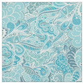 Floral Abstracte Aqua Fabric Stof (Swatch)