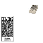 Floral Abstracte Ex Libris Rubberstempel (Gestempeld)