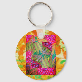 Floral Abstracte kunst Sleutelhanger