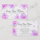 *~* Floral Abstracte Moderne Zachte Waterverf Visitekaartje (Voorkant / Achterkant)