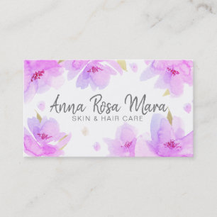 *~* Floral Abstracte Moderne Zachte Waterverf Visitekaartje