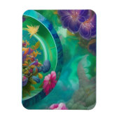 Floral Abstracte tuin Magneet (Verticaal)