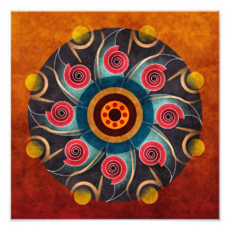 Floral Abstracte Vector Kunstfoto's afdrukken Foto Afdruk