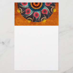 Floral Abstracte Vector Kunstwerk Briefpapier