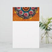 Floral Abstracte Vector Kunstwerk Briefpapier (Staand voorkant)