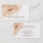 *~* Floral Abstracte Zacht Peach Beige Waterverf Visitekaartje (Voorkant / Achterkant)