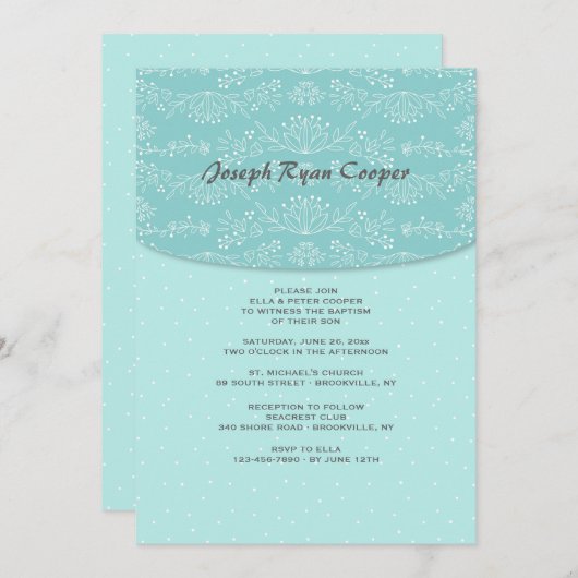 Floral Abundance Uitnodiging (Voorkant / Achterkant)