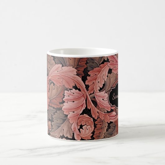  Floral Acanthus Pattern met monogram Koffiemok (Center)