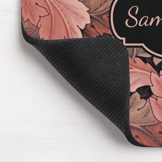 Floral Acanthus Pattern met monogram Muismat (Hoek)