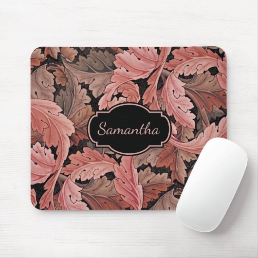  Floral Acanthus Pattern met monogram Muismat (Met muis)