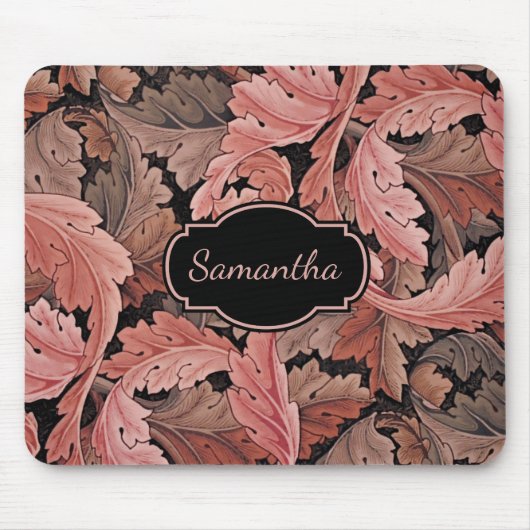 Floral Acanthus Pattern met monogram Muismat (Voorkant)
