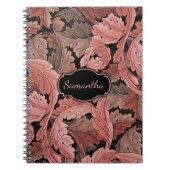 Floral Acanthus Pattern met monogram Notitieboek (Voorkant)