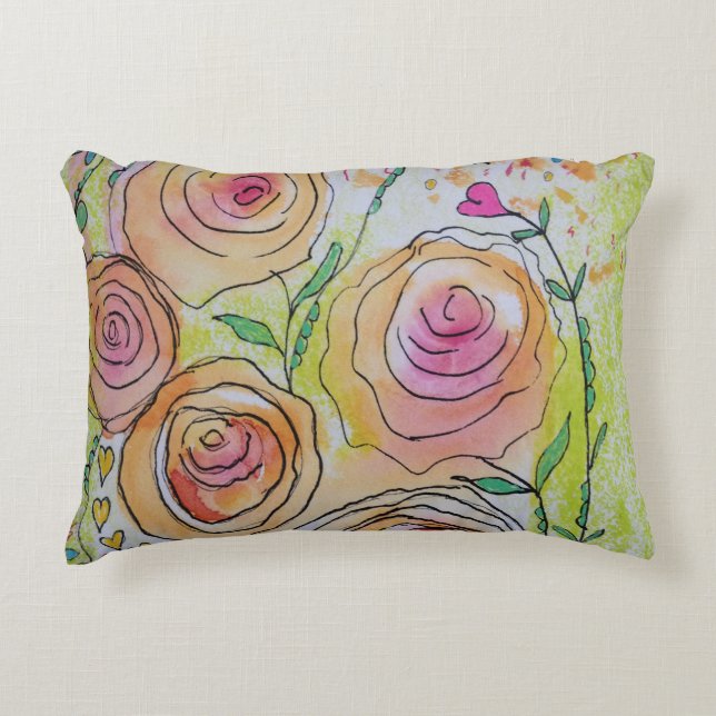 Floral Accent Kussen (Voorkant)